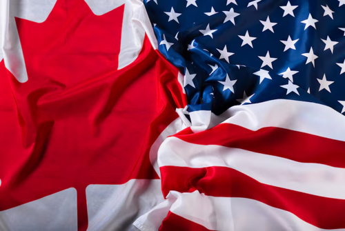 Canada and USA flags